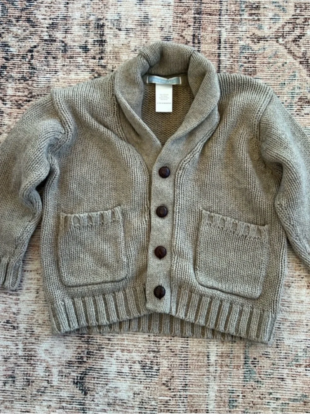 Janie and jack baby boy knit grandpa cardigan 12-18 months